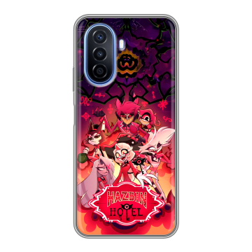 Силиконовый чехол на Huawei Nova Y70 с принтом Hazbin Hotel Отель Хазбин