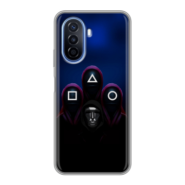 Силиконовый чехол на Huawei Nova Y70 с принтом Игра Кальмара