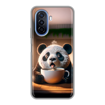 Силиконовый чехол на Huawei Nova Y70 с принтом смешная панда Силиконовый чехол на Huawei Nova Y70 с принтом смешная панда