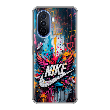 Силиконовый чехол на Huawei Nova Y70 с принтом Nike Найк Силиконовый чехол на Huawei Nova Y70 с принтом Nike Найк