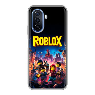 Силиконовый чехол на Huawei Nova Y70 с принтом Roblox Роблокс