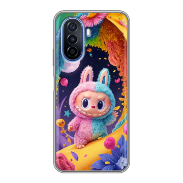 Силиконовый чехол на Huawei Nova Y70 с принтом Labubu Лабубу Силиконовый чехол на Huawei Nova Y70 с принтом Labubu Лабубу