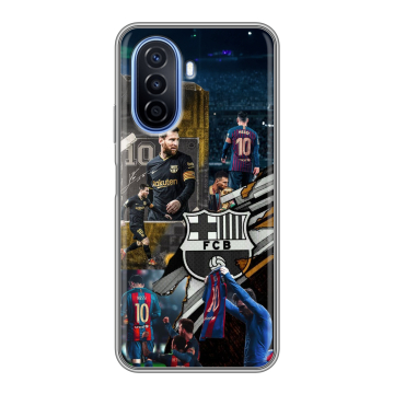 Силиконовый чехол на Huawei Nova Y70 с принтом Messi Barcelona Силиконовый чехол на Huawei Nova Y70 с принтом Messi Barcelona