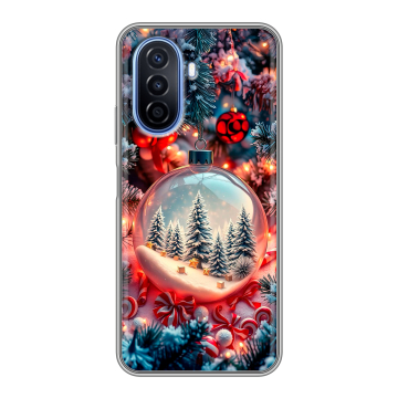 Силиконовый чехол на Huawei Nova Y70 с принтом Новый год