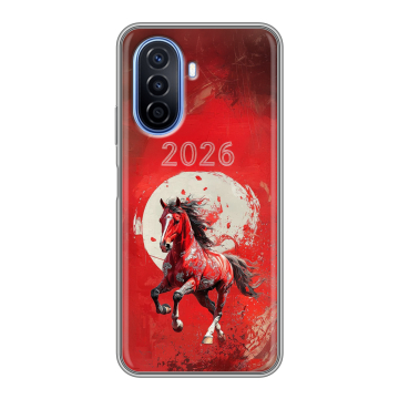 Силиконовый чехол на Huawei Nova Y70 с принтом Новый год