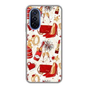 Силиконовый чехол на Huawei Nova Y70 с принтом Новый год