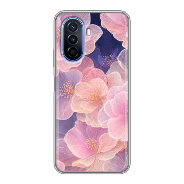 Силиконовый чехол на Huawei Nova Y70 с принтом женский