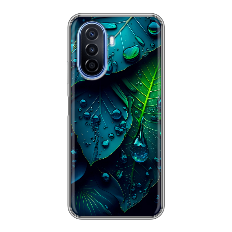 Силиконовый чехол на Huawei Nova Y70 с принтом Листья Силиконовый чехол на Huawei Nova Y70 с принтом Листья