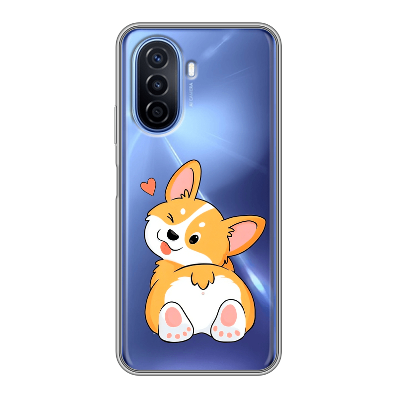 Силиконовый чехол на Huawei Nova Y70 с принтом Корги Силиконовый чехол на Huawei Nova Y70 с принтом Корги