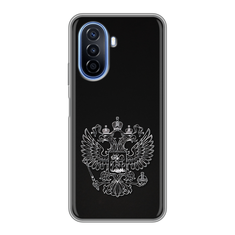 Силиконовый чехол на Huawei Nova Y70 с принтом Герб России Силиконовый чехол на Huawei Nova Y70 с принтом Герб России