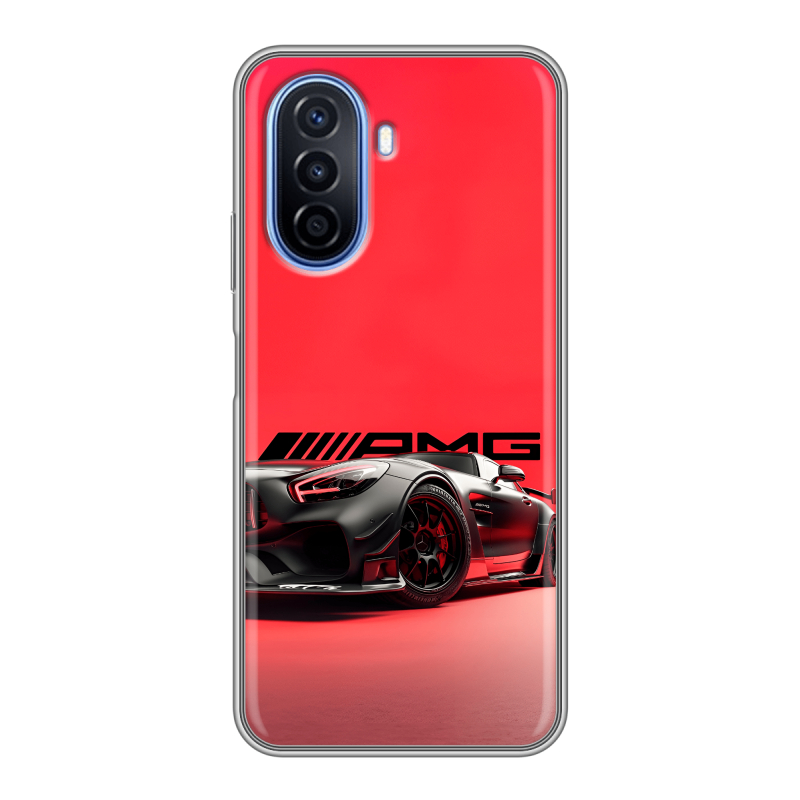 Силиконовый чехол на Huawei Nova Y70 с принтом Мерседес Mercedes AMG Силиконовый чехол на Huawei Nova Y70 с принтом Мерседес Mercedes AMG