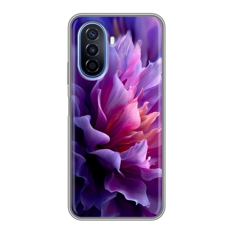 Силиконовый чехол на Huawei Nova Y70 с принтом женский цветы Силиконовый чехол на Huawei Nova Y70 с принтом женский цветы