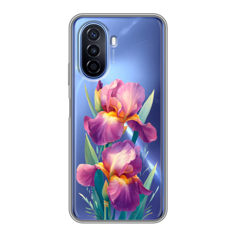 Силиконовый чехол на Huawei Nova Y70 с принтом Цветы орхидеи Силиконовый чехол на Huawei Nova Y70 с принтом Цветы орхидеи