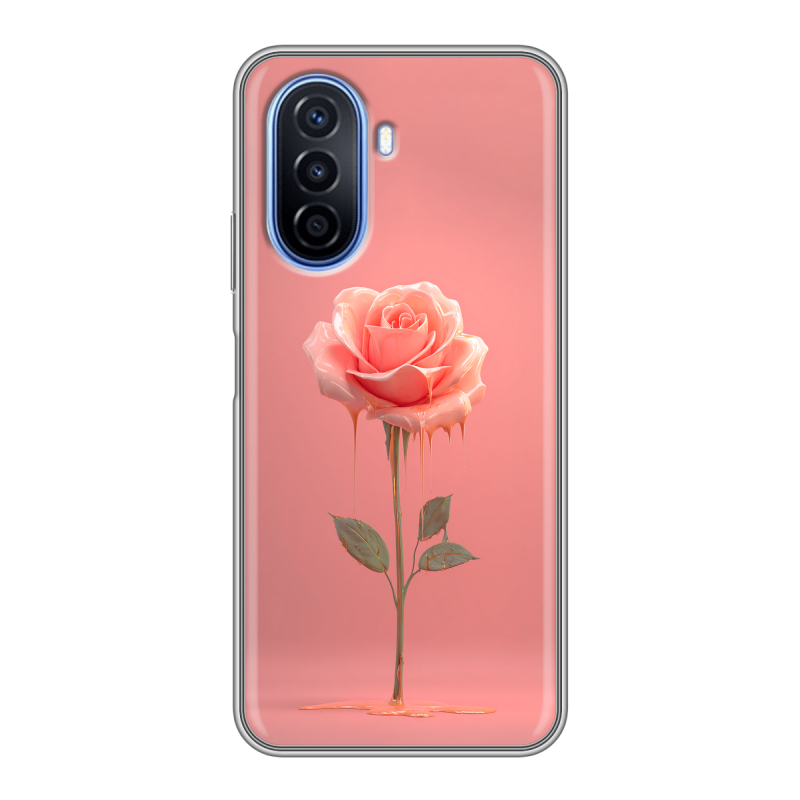 Силиконовый чехол на Huawei Nova Y70 с принтом Розовая роза Силиконовый чехол на Huawei Nova Y70 с принтом Розовая роза