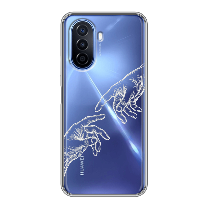 Силиконовый чехол на Huawei Nova Y70 с принтом Сотворение мира Силиконовый чехол на Huawei Nova Y70 с принтом Сотворение мира