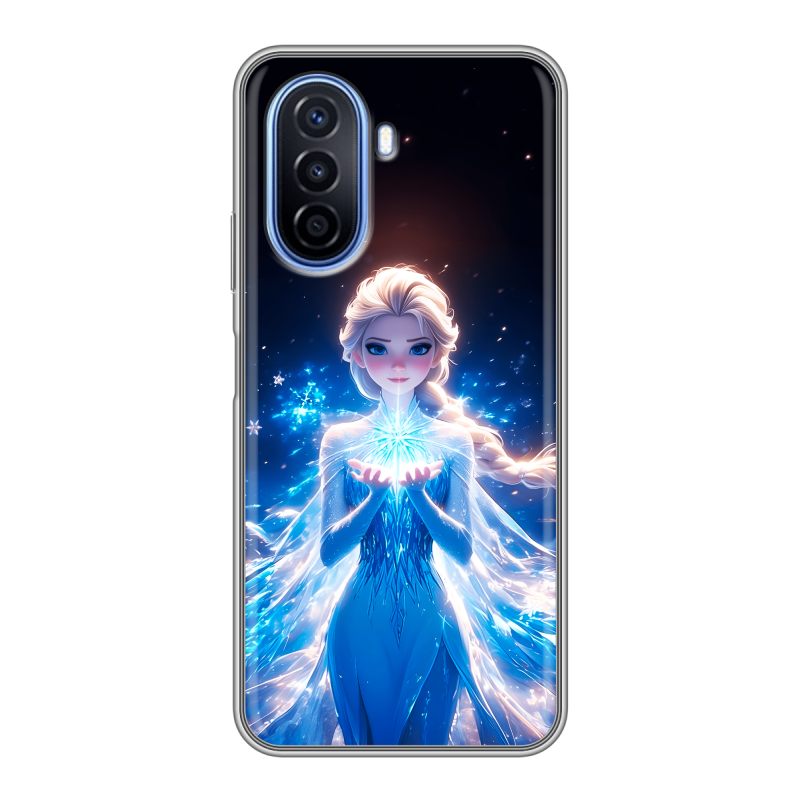 Силиконовый чехол на Huawei Nova Y70 с принтом Холодное сердце Frozen Силиконовый чехол на Huawei Nova Y70 с принтом Холодное сердце Frozen