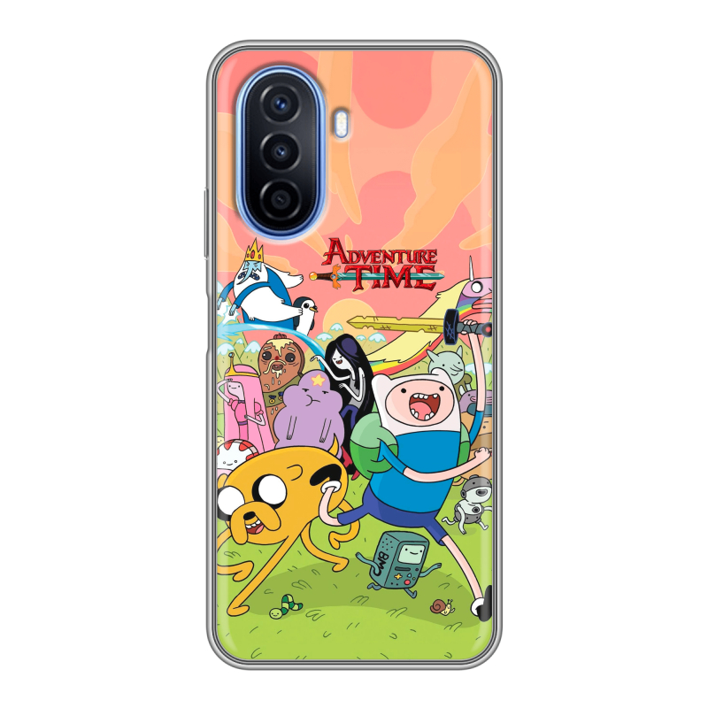 Силиконовый чехол на Huawei Nova Y70 с принтом Adventure time Время приключений Силиконовый чехол на Huawei Nova Y70 с принтом Adventure time Время приключений