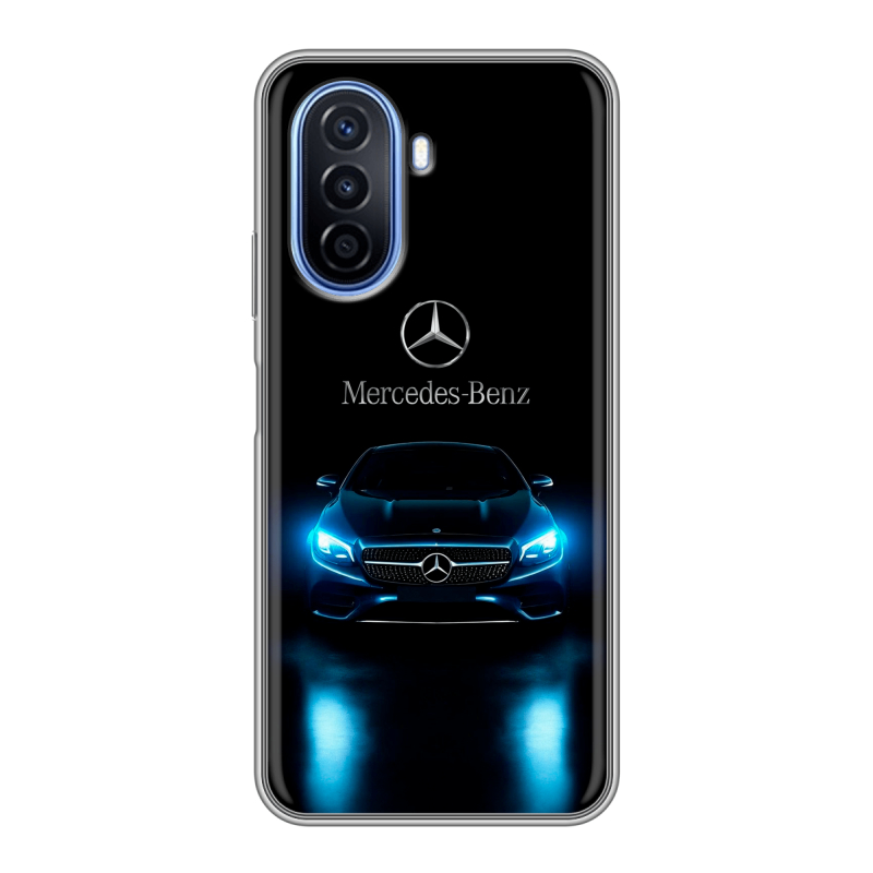 Силиконовый чехол на Huawei Nova Y70 с принтом Mercedes Мерседес Силиконовый чехол на Huawei Nova Y70 с принтом Mercedes Мерседес