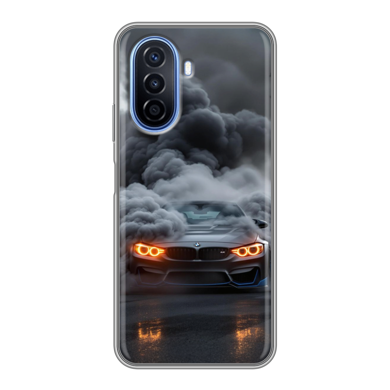 Силиконовый чехол на Huawei Nova Y70 с принтом BMW БМВ Силиконовый чехол на Huawei Nova Y70 с принтом BMW БМВ