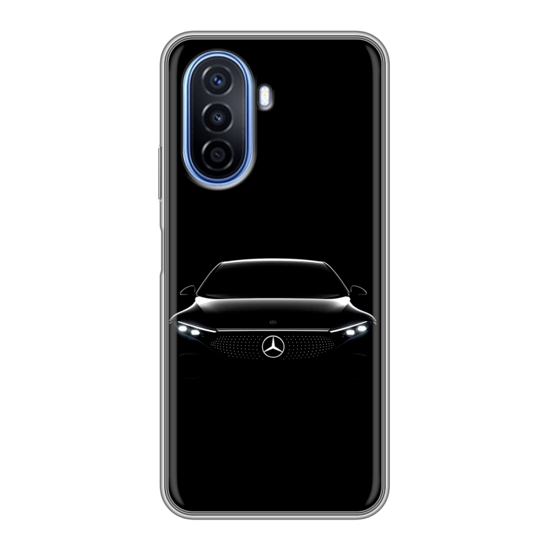 Силиконовый чехол на Huawei Nova Y70 с принтом Mercedes Мерседес Силиконовый чехол на Huawei Nova Y70 с принтом Mercedes Мерседес