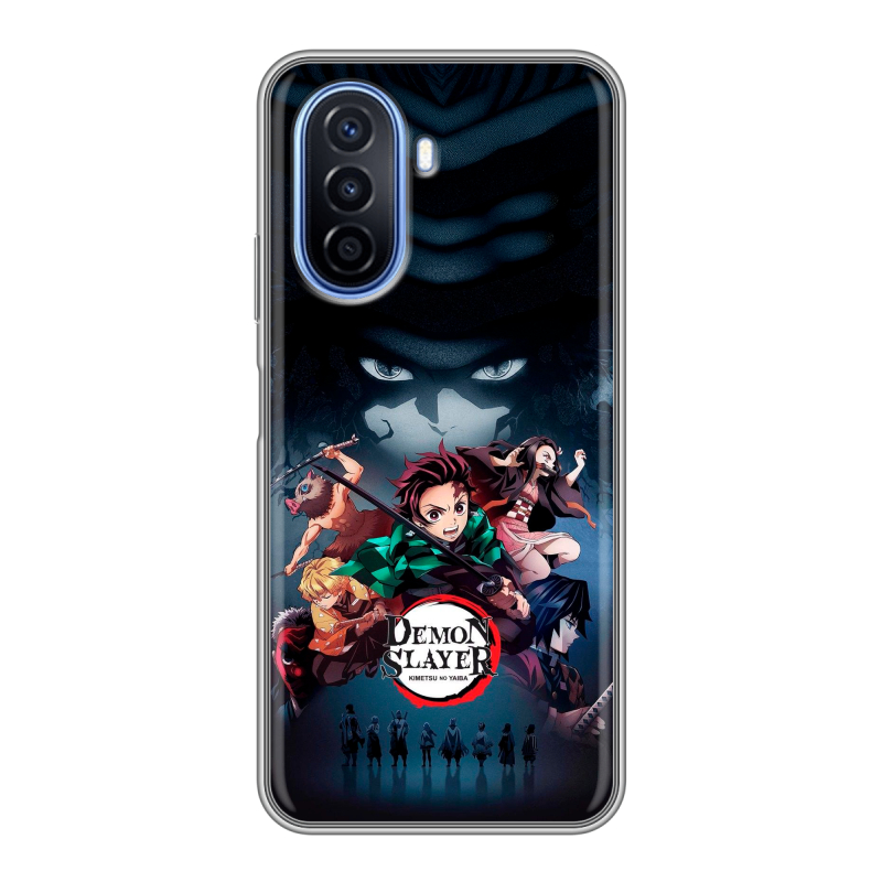 Силиконовый чехол на Huawei Nova Y70 с принтом Demon Slayer Клинок рассекающий демонов Силиконовый чехол на Huawei Nova Y70 с принтом Demon Slayer Клинок рассекающий демонов
