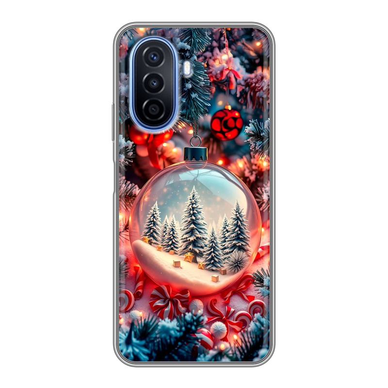 Силиконовый чехол на Huawei Nova Y70 с принтом Новый год Силиконовый чехол на Huawei Nova Y70 с принтом Новый год