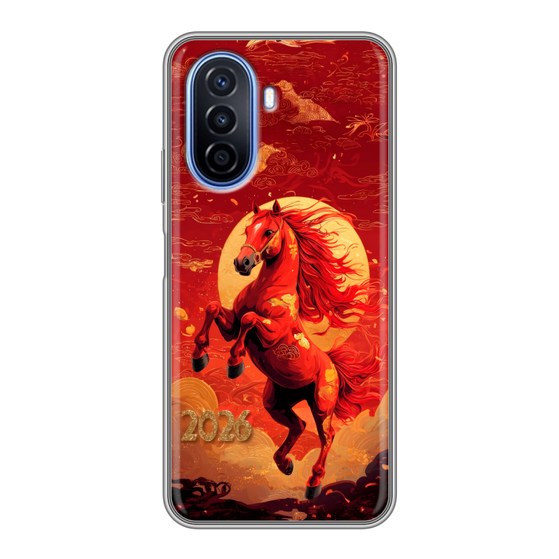 Силиконовый чехол на Huawei Nova Y70 с принтом Новый год Силиконовый чехол на Huawei Nova Y70 с принтом Новый год