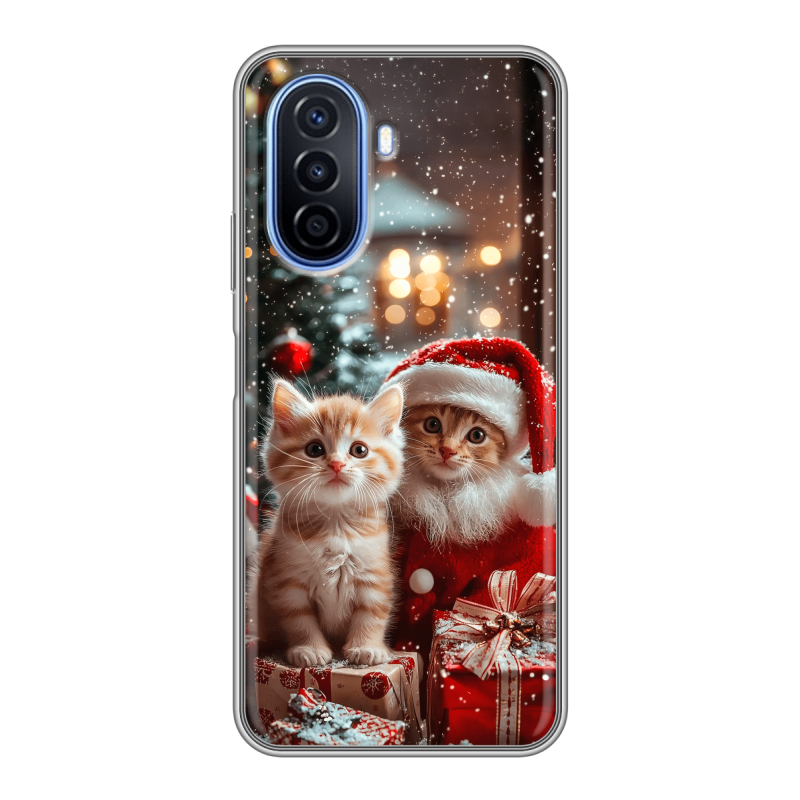 Силиконовый чехол на Huawei Nova Y70 с принтом Новый год Силиконовый чехол на Huawei Nova Y70 с принтом Новый год