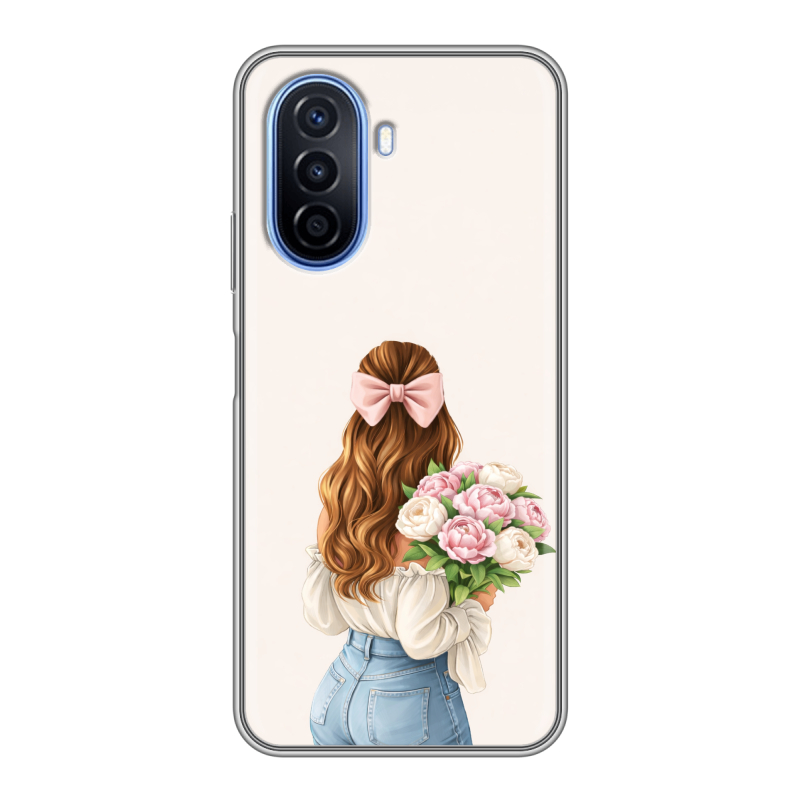 Силиконовый чехол на Huawei Nova Y70 с принтом женский Силиконовый чехол на Huawei Nova Y70 с принтом женский