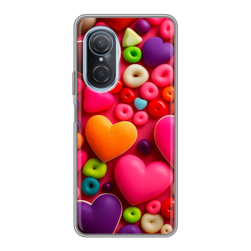 Силиконовый чехол на Huawei Nova 9 SE с принтом Сердечки Силиконовый чехол на Huawei Nova 9 SE с принтом Сердечки