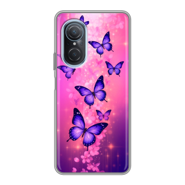 Силиконовый чехол на Huawei Nova 9 SE с принтом Бабочки