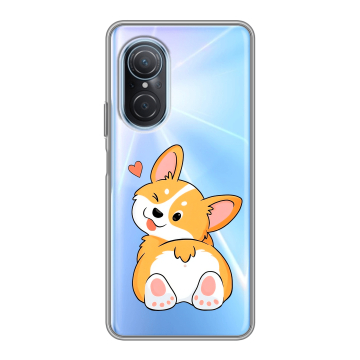 Силиконовый чехол на Huawei Nova 9 SE с принтом Корги