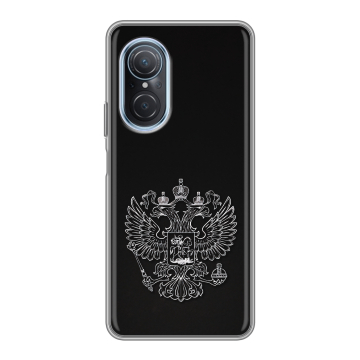 Силиконовый чехол на Huawei Nova 9 SE с принтом Герб России