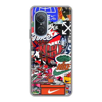 Силиконовый чехол на Huawei Nova 9 SE с принтом Найк Nike яркий