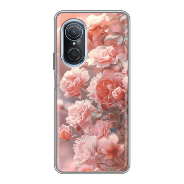 Силиконовый чехол на Huawei Nova 9 SE с принтом Розовые розы