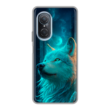 Силиконовый чехол на Huawei Nova 9 SE с принтом бабочки саккура Силиконовый чехол на Huawei Nova 9 SE с принтом бабочки саккура