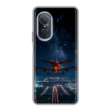 Силиконовый чехол на Huawei Nova 9 SE с принтом самолет