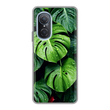 Силиконовый чехол на Huawei Nova 9 SE с принтом Листья