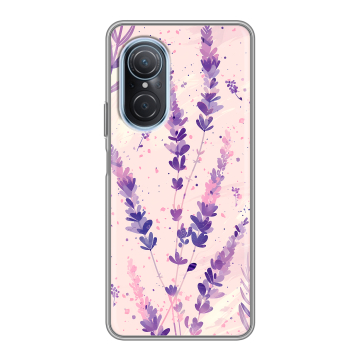 Силиконовый чехол на Huawei Nova 9 SE с принтом цветы лаванда