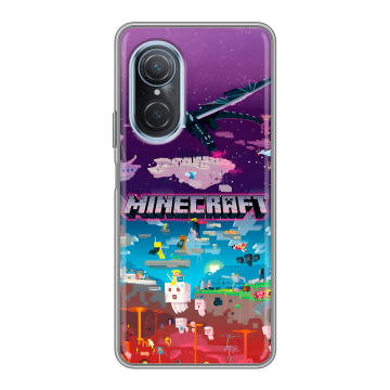Силиконовый чехол на Huawei Nova 9 SE с принтом Майнкрафт Minecraft