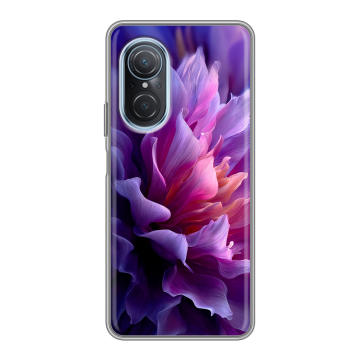 Силиконовый чехол на Huawei Nova 9 SE с принтом женский цветы
