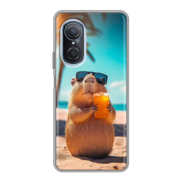 Силиконовый чехол на Huawei Nova 9 SE с принтом Капибара