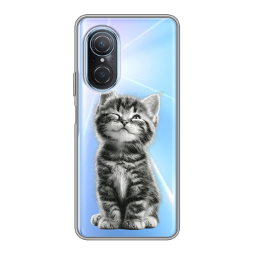 Силиконовый чехол на Huawei Nova 9 SE с принтом Котенок