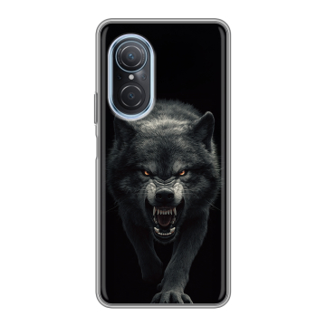 Силиконовый чехол на Huawei Nova 9 SE с принтом Волк