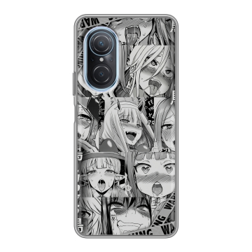 Силиконовый чехол на Huawei Nova 9 SE с принтом Ahegao Ахегао Аниме