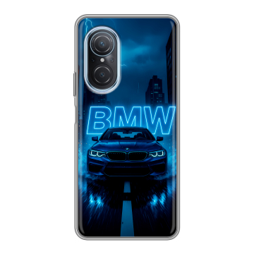 Силиконовый чехол на Huawei Nova 9 SE с принтом BMW БМВ