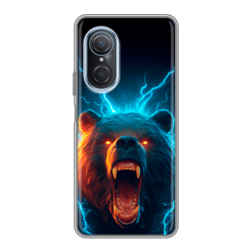 Силиконовый чехол на Huawei Nova 9 SE с принтом Медведь
