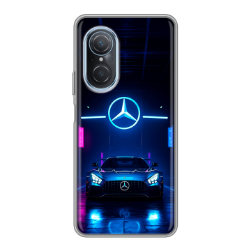 Силиконовый чехол на Huawei Nova 9 SE с принтом Mercedes Мерседес