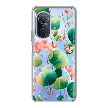 Силиконовый чехол на Huawei Nova 9 SE с принтом женский