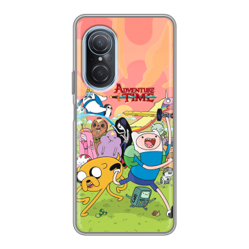 Силиконовый чехол на Huawei Nova 9 SE с принтом Adventure time Время приключений